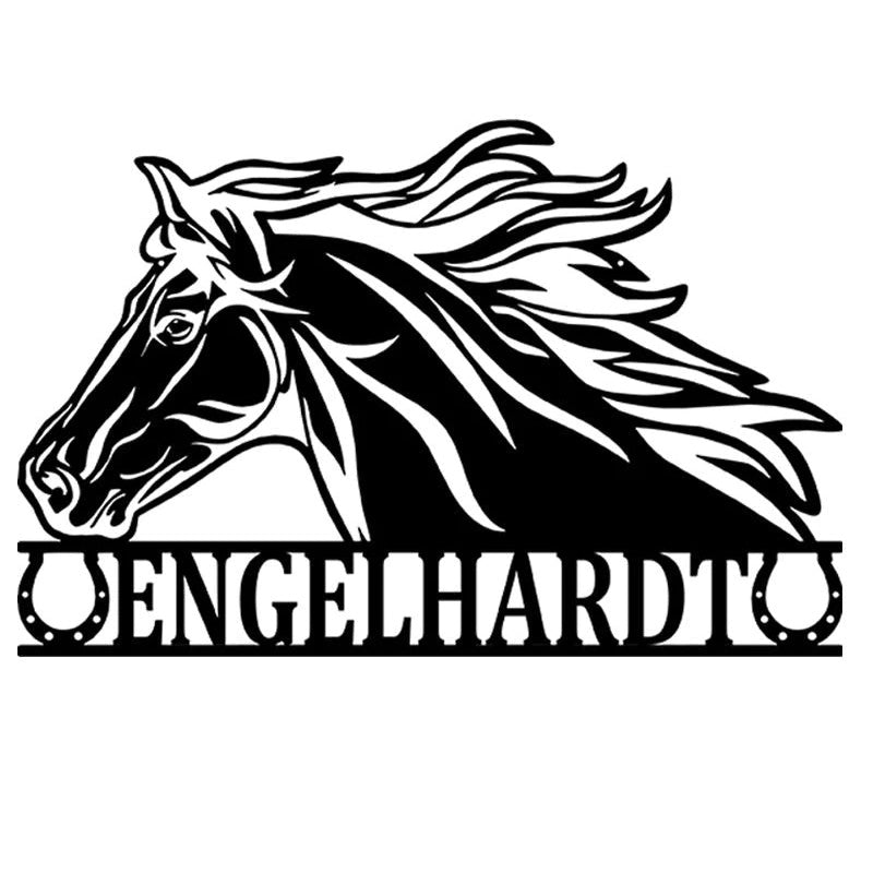 Horse Name Monogram Personalized Horse Metal Sign, Housewarming Gift, Farmhouse decorMetal wall art