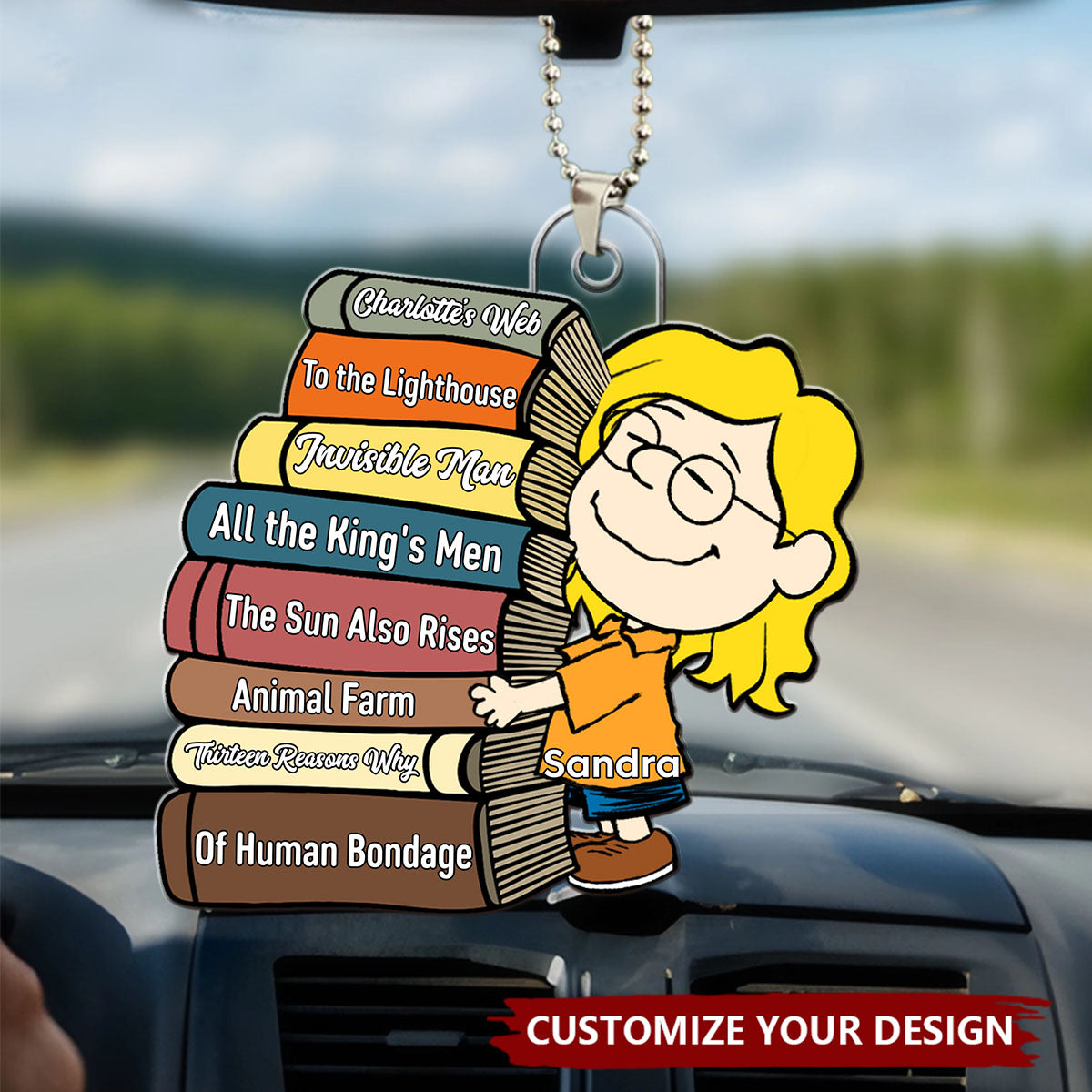 Custom Favorite Book Title - Personalized Acrylic Ornament, Gift For Book Lovers