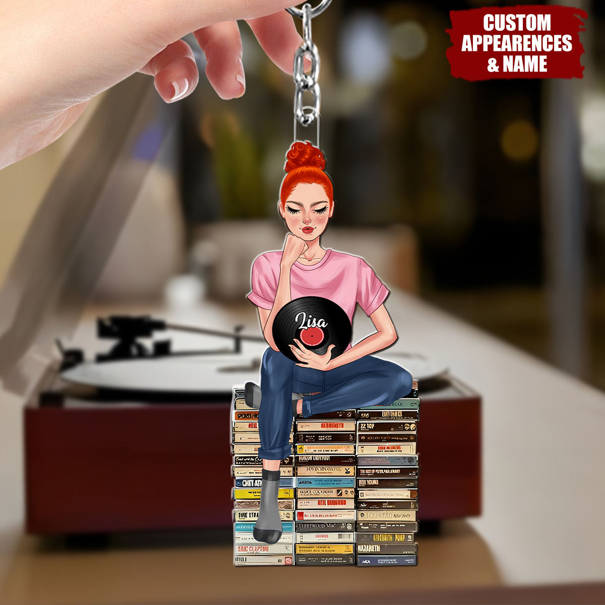 Personalized Gifts For Cassette Tape Lover Keychain