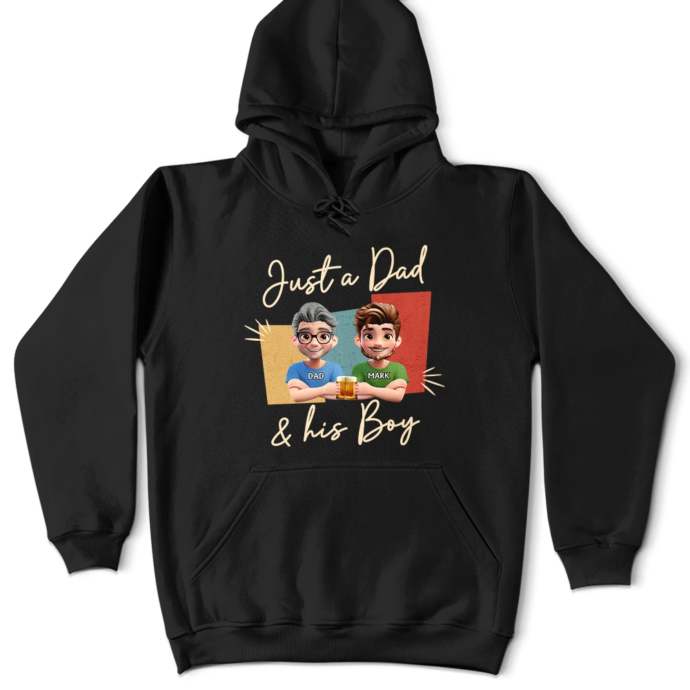 Just A Dad And His Girl 3D Effect - Personalized T Shirt