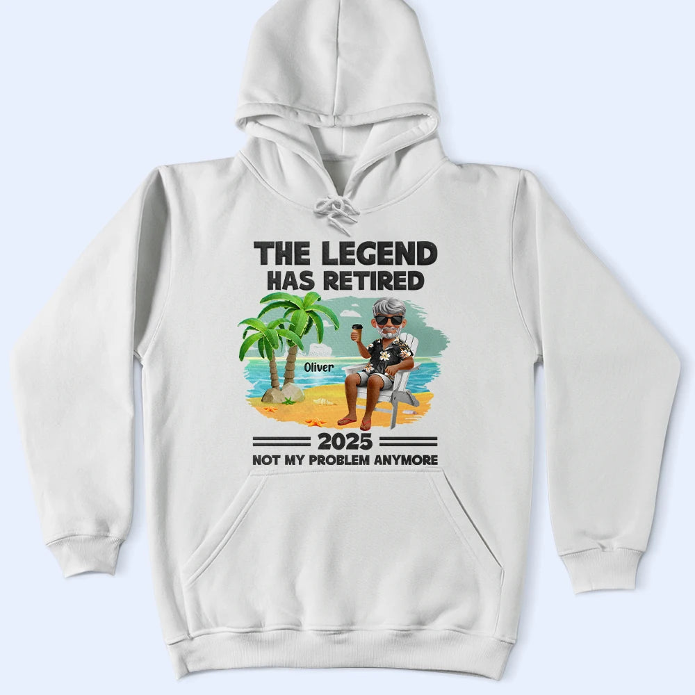 The Legend Has Retired Vintage Cartoon - Personalized T Shirt