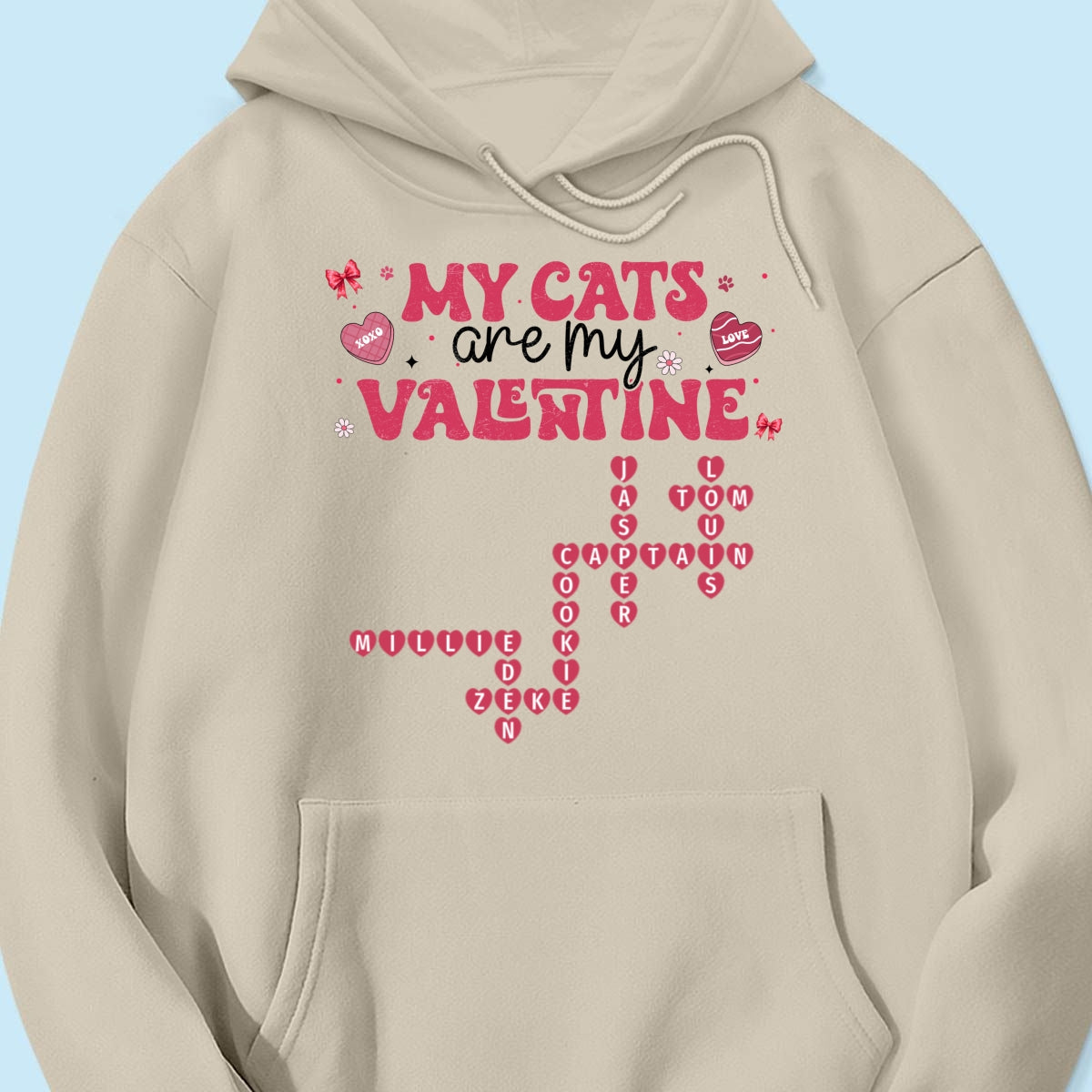 My Dogs Cats Are My Valentine Crossword Puzzle Art Valentine's Day Gift For Pet Lover Personalized Shirt