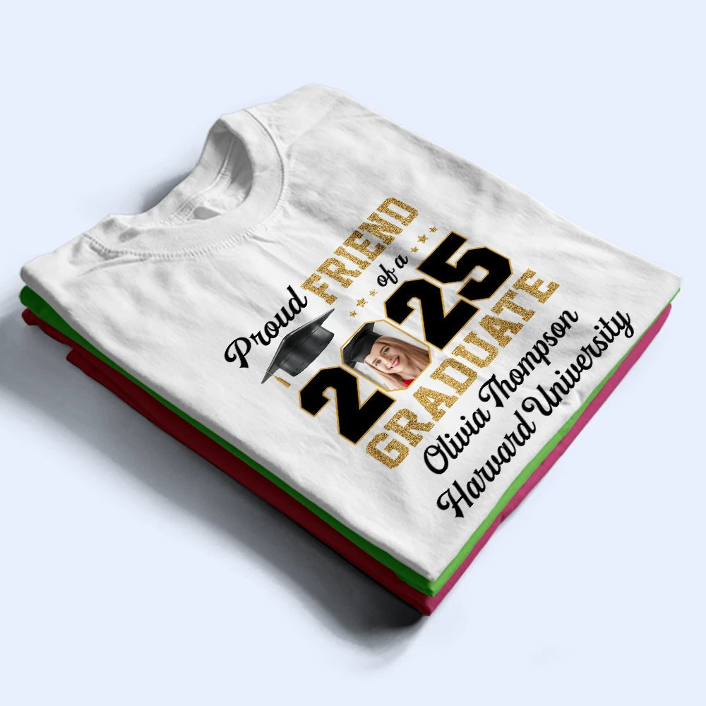 Custom Photo Proud Mom Of A Graduate - Personalized T Shirt