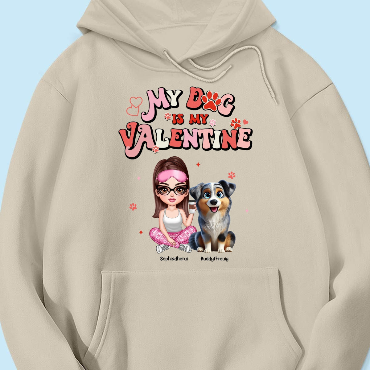 Personalized Valentine Shirt For Dog Mom, My Dogs Are My Valentine