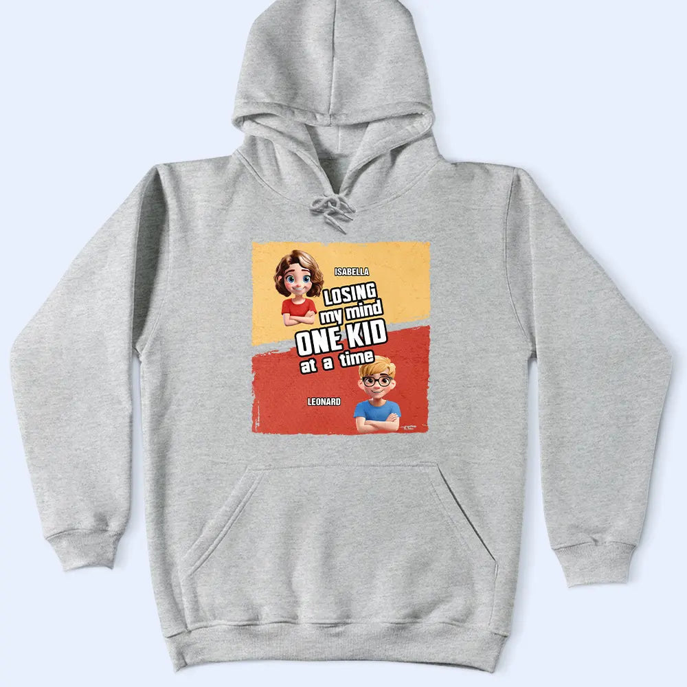 Losing My Mind One Kid At A Time Cartoon Story - Personalized T Shirt