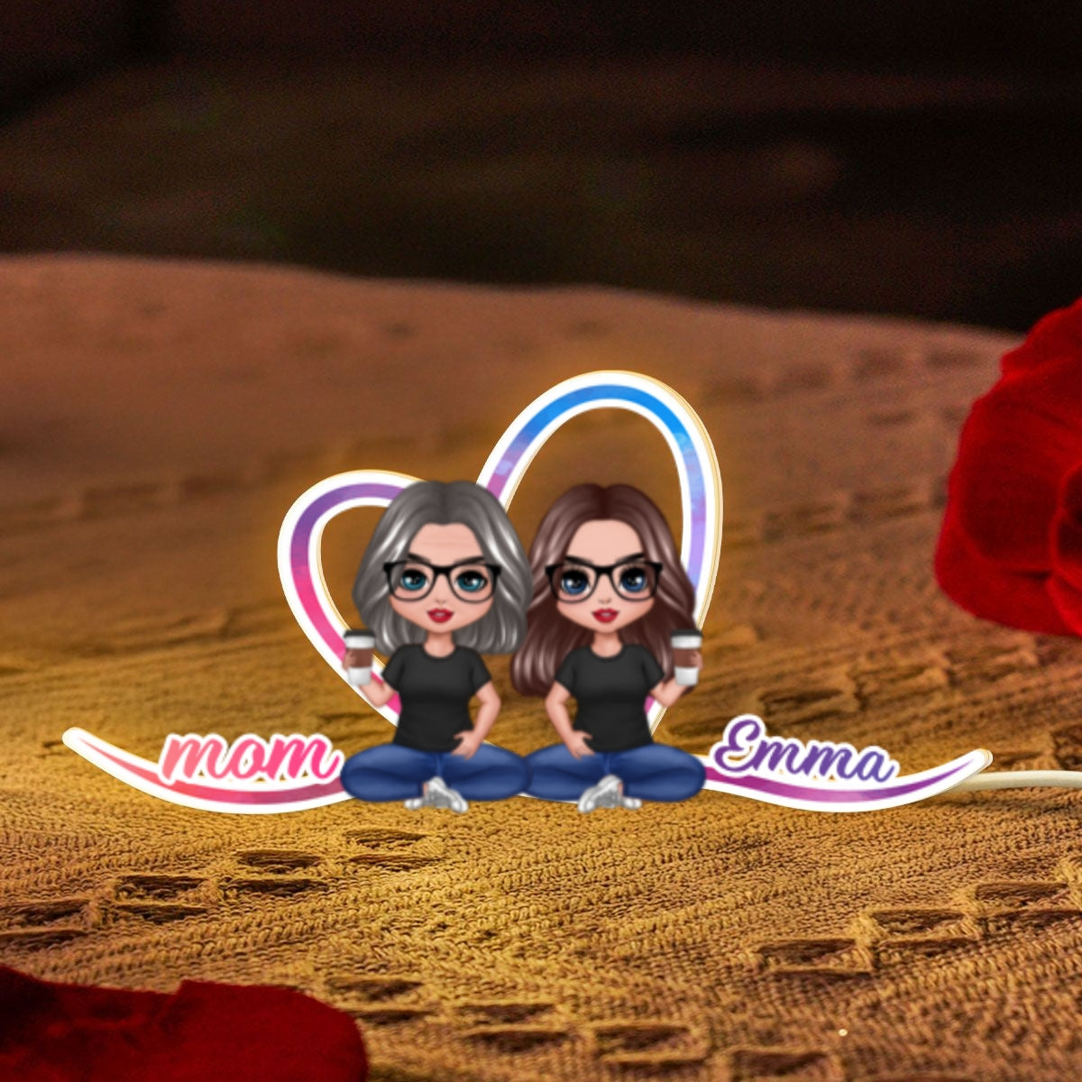 Like Mother Like Daughter Personalized Light Box, Heartfelt Gift For Mom, Daughter