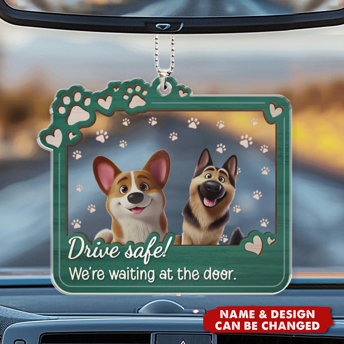 Furry Friends Make Life Better - Dog & Cat Personalized Custom Car Ornament