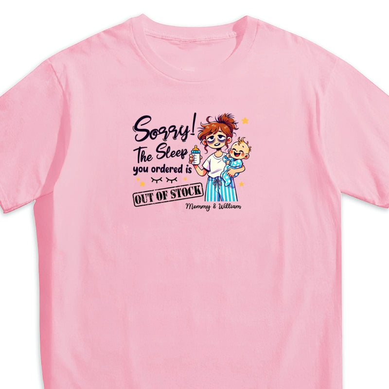 The Sleep You Ordered Is Out Of Stock Funny Personalized Baby Onesie