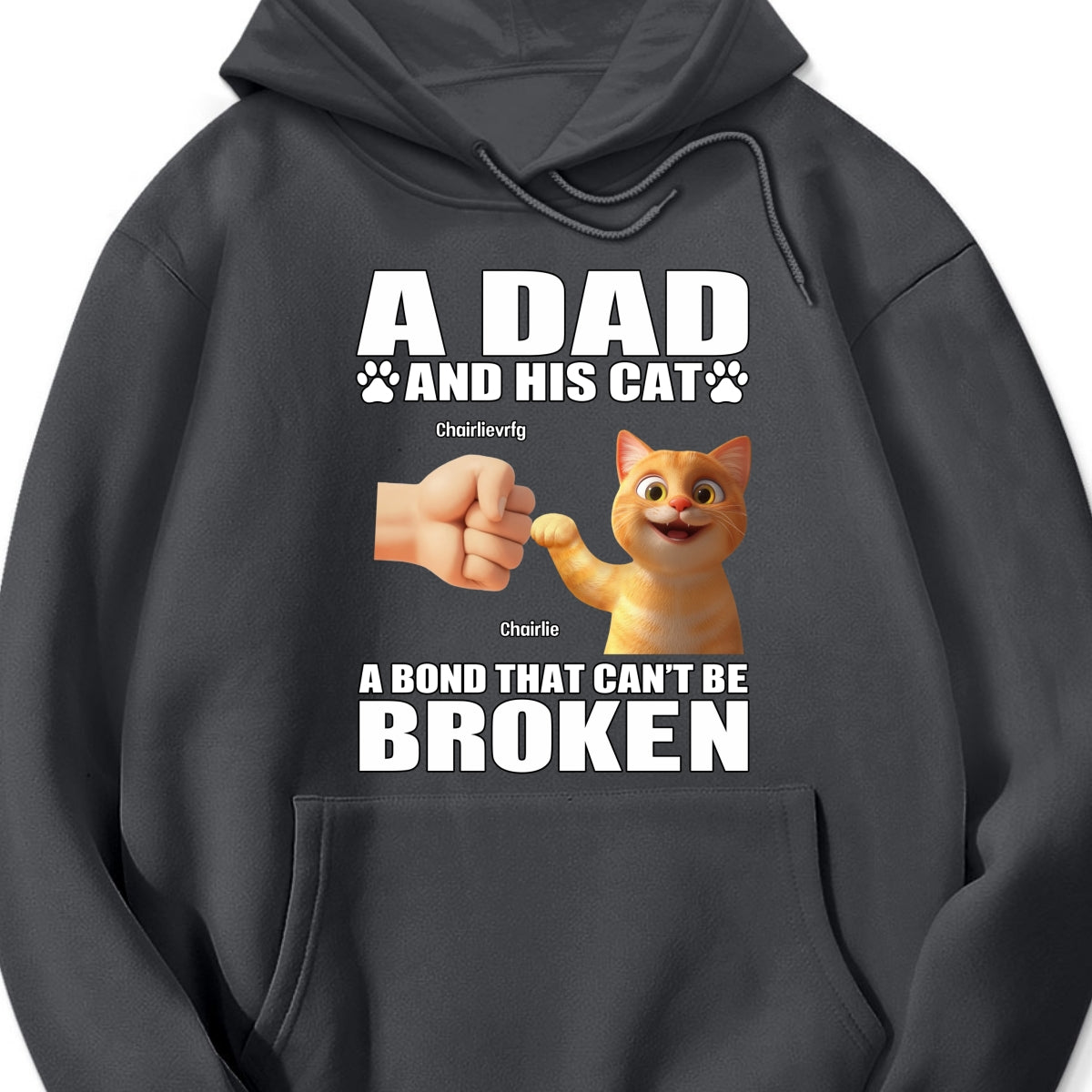 A Dad And His Cats A Bond That Can't Be Broken Personalized Shirt, Gift for Cat Dads