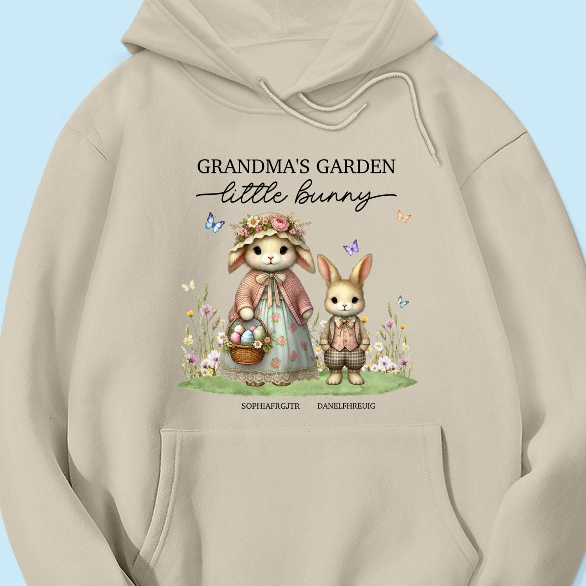 Vintage Grandma Bunny Easter Personalized Shirt