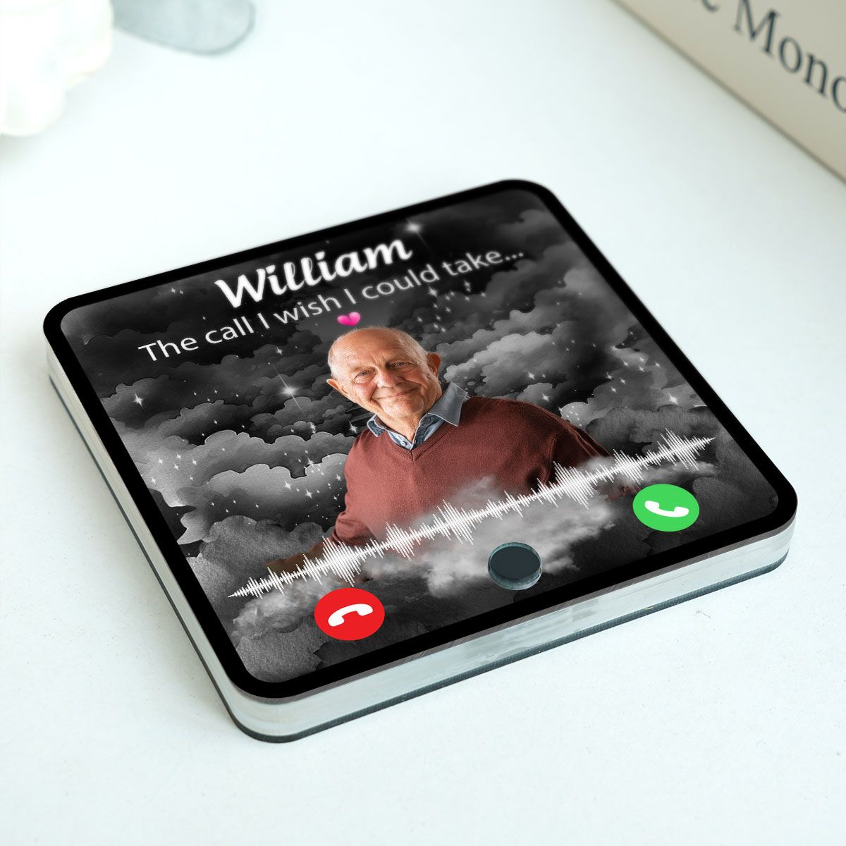 The Call I Wish I Could Take Memorial Remembrance Keepsake Photo Inserted Personalized Music Fridge Magnet