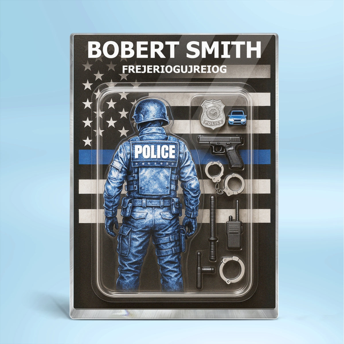 Police Custom Figure Personalized Acrylic Block Plaque, Gift for him