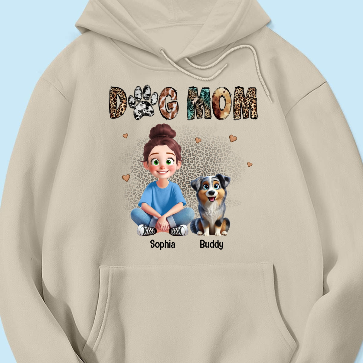 Animal Patterns Dog Mom Animation Cartoon Personalized Shirt, Gift For Dog Lovers