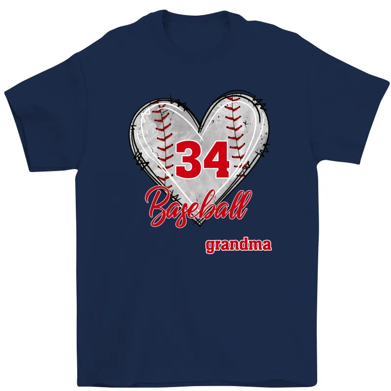 Baseball Mom Grandma Auntie, Love Baseball Sports - Personalized Unisex T-Shirt