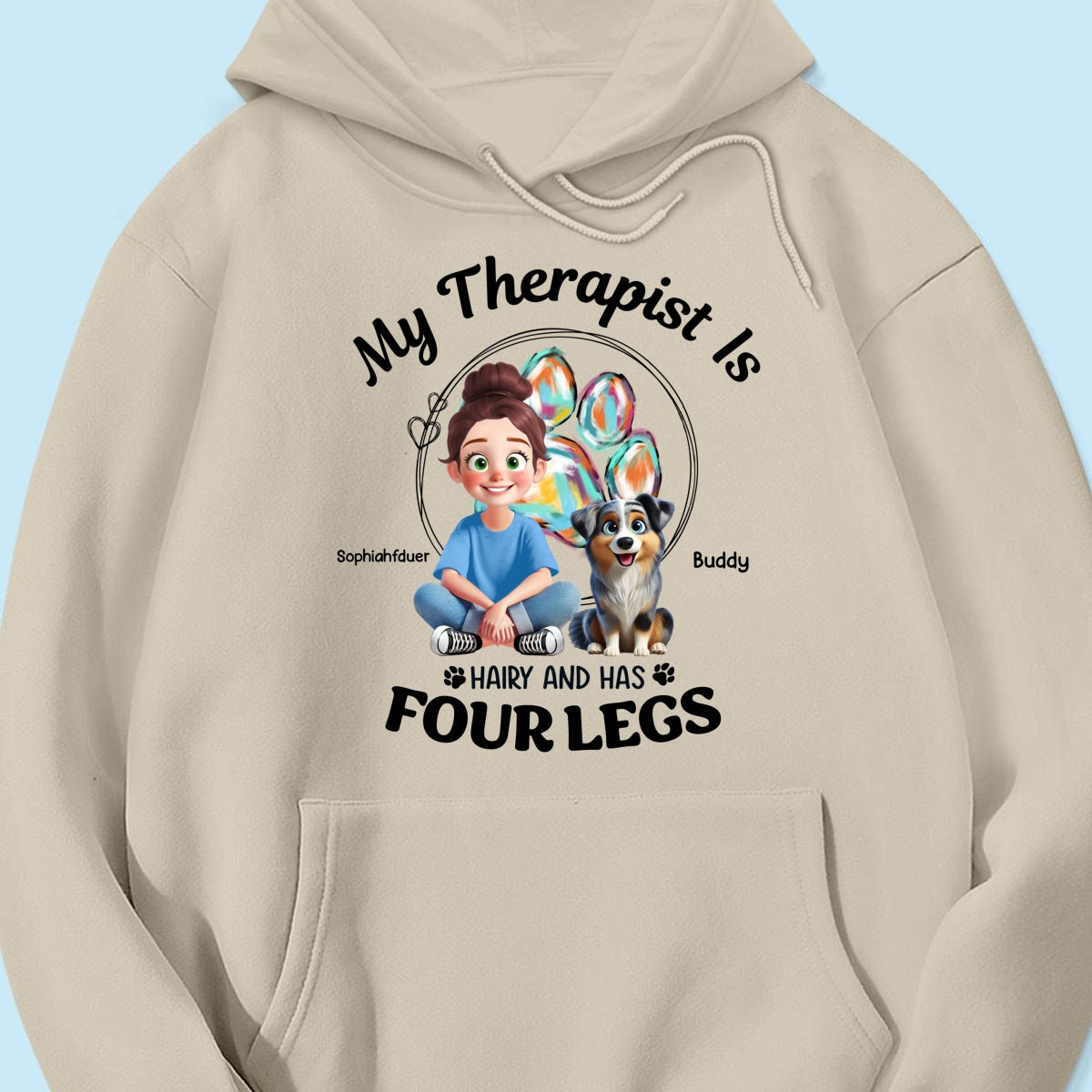 Animation Cartoon Dog My Therapist Personalized Shirt, Gift For Dog Lovers, Dog Mom