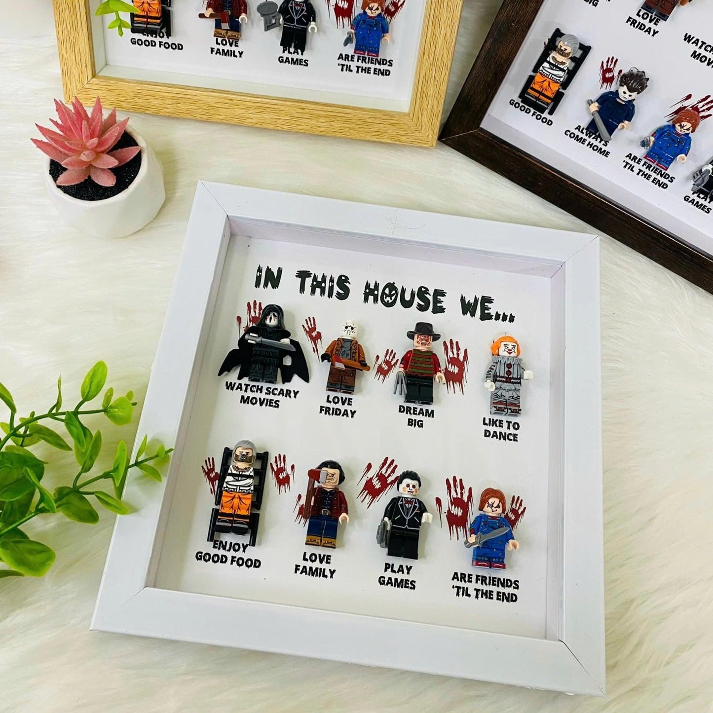 Halloween horror character frame, In this house we…, Halloween decoration, House of Horrors, Halloween gift, Halloween 2024