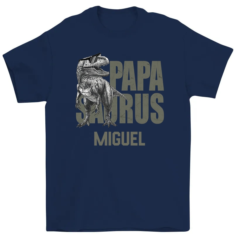 Papa Saurus Rocks Father's Day Personalized Papa T Shirt