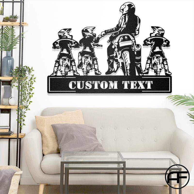 Dad & Son 2 Motorcycle Father And Son Riding Partners Motorcycle Metal Sign