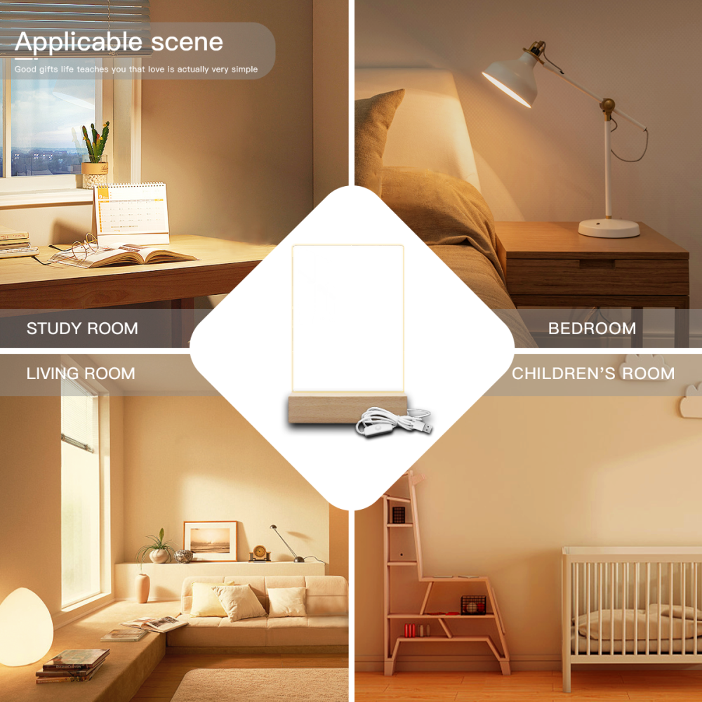 Qual la madre tal la figlia - Regalo per la madre - Piastra rettangolare personalizzata in acrilico Lampada LED Luce notturna