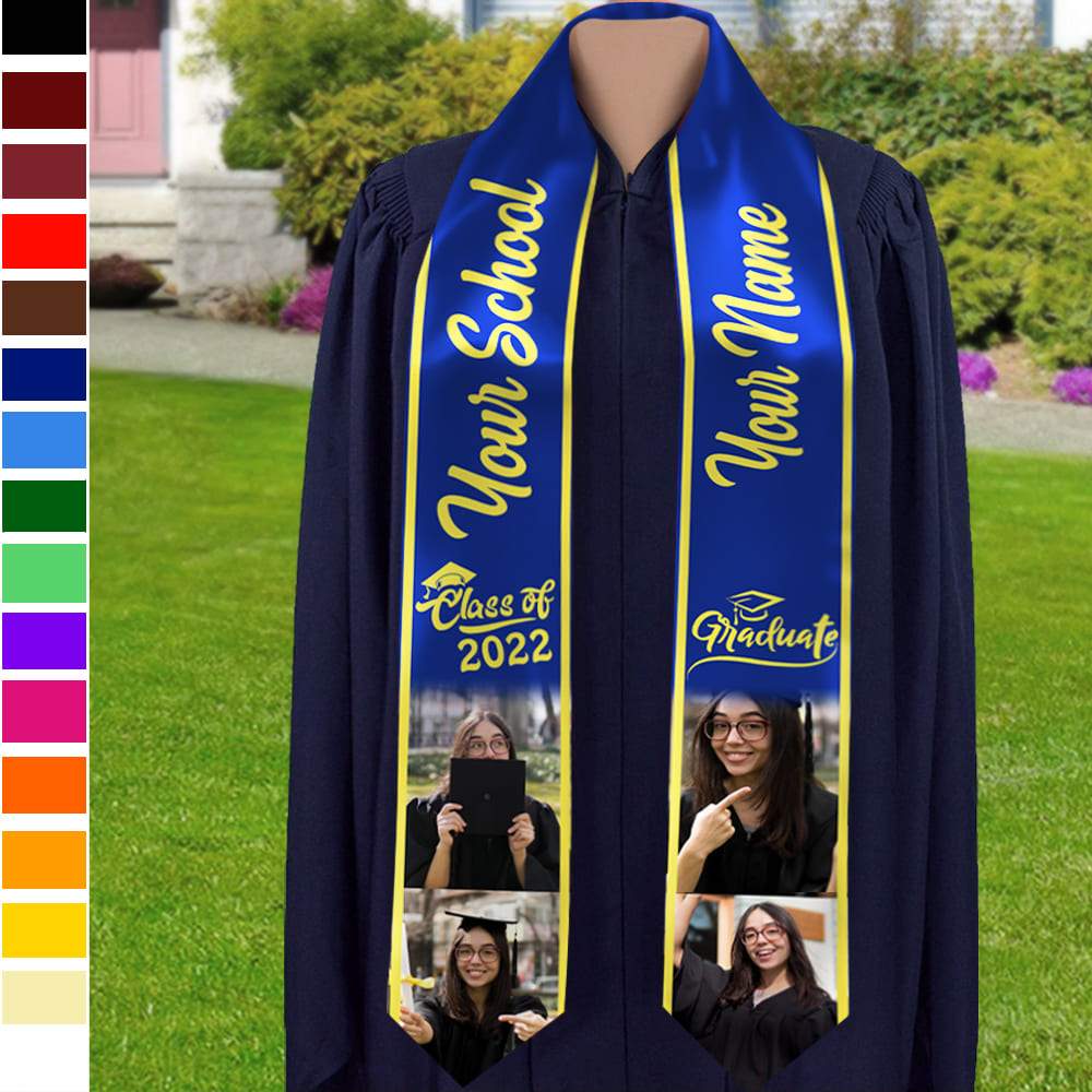 Photo Class of 2023 Stoles Sash For Graduation Day, Graduation Gift, Senior Gift