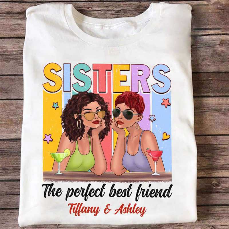 Colorful Fashion Sisters Personalized Shirt