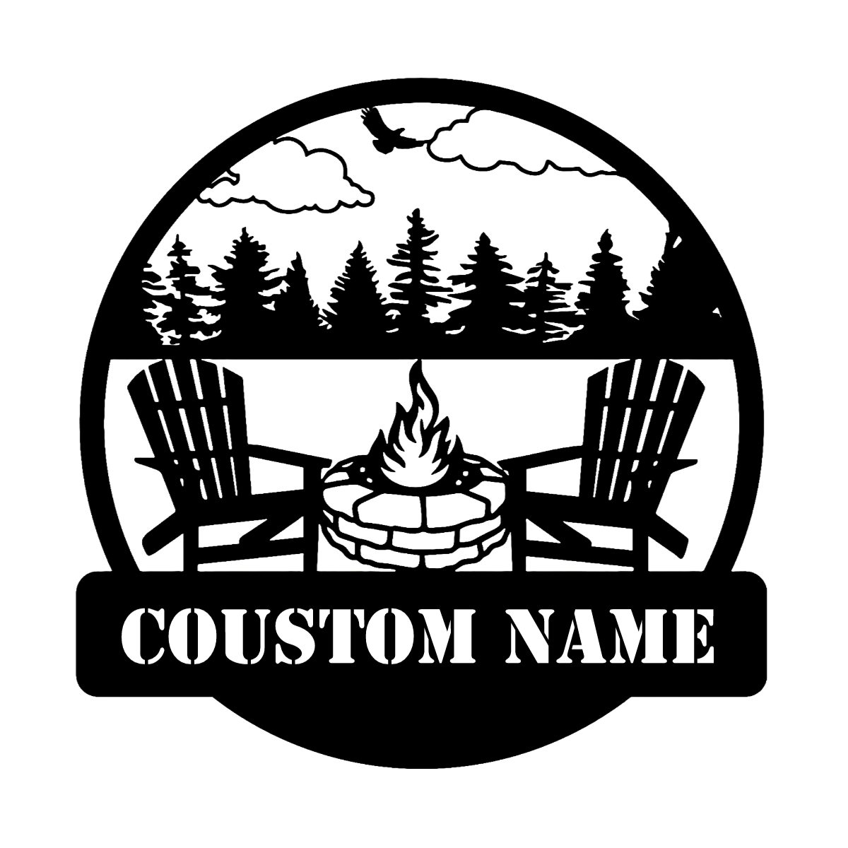 Metal Outdoor Sign Custom Campfire Sign Camper Decor Personalized Camping Gifts Fire Pit Sign Outdoor Decor Cabin Sign Campsite Sign