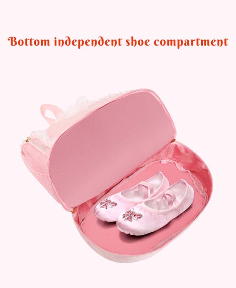 Dance Bags | Toddler Personalized Name Ballet Backpacks with Shoe Compartment | Gifts For Girl