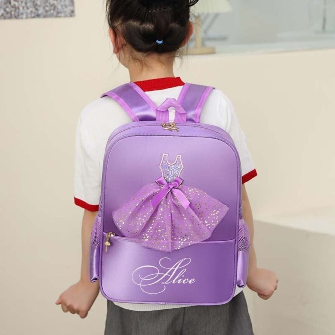 Personalized Custom Name Dance Dress Toddler Kid Backpack