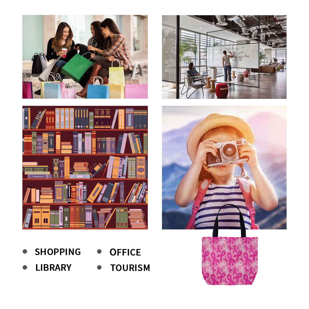 Breast Cancer Awareness Canvas Bag No.MOSF2H