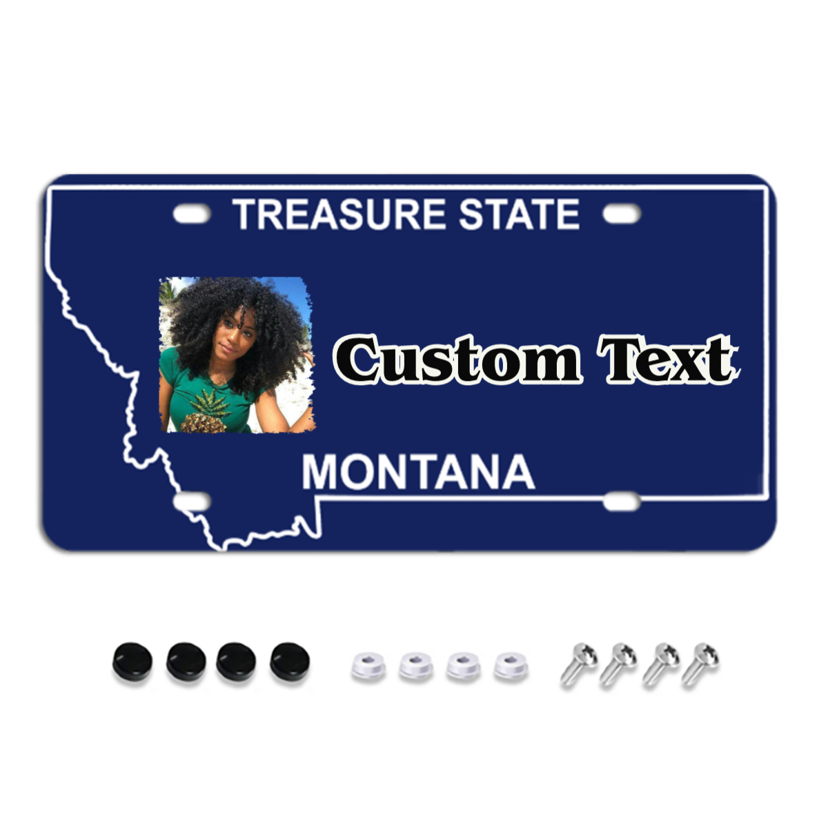 Montana Custom License Plates, Personalized Photo & Text & Background