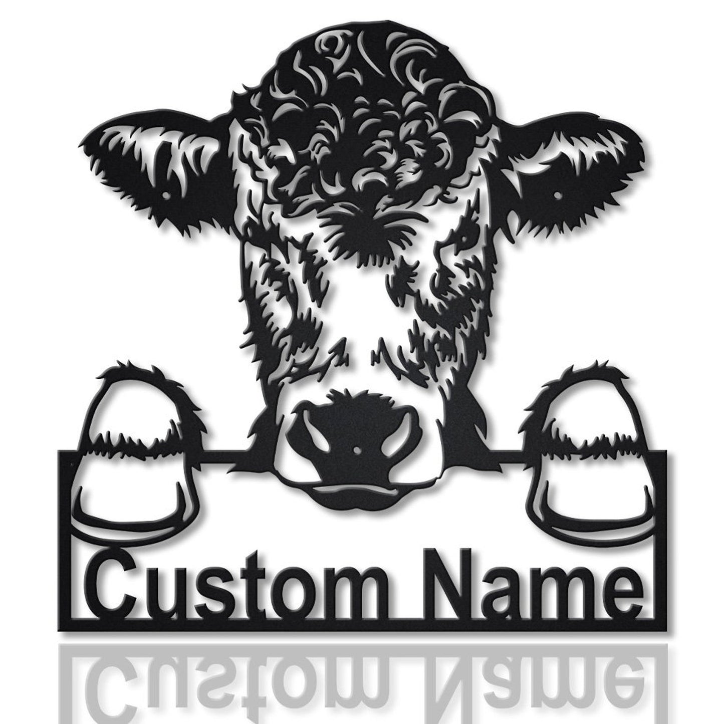 Personalized Cow Farm Monogram Metal Sign Art Custom Cow Farm Metal Sign Cardinals Birds Lover Farm Decoration For Living Room