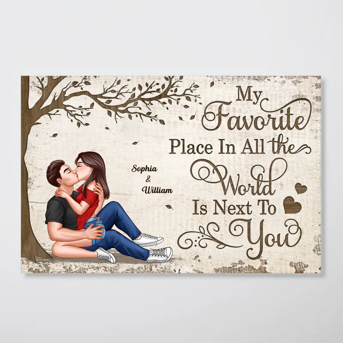 Favorite Place In All The World Sexy Couple Back View Personalized Poster