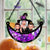 Grandma Grandkids Halloween Moon Personalized Suncatcher