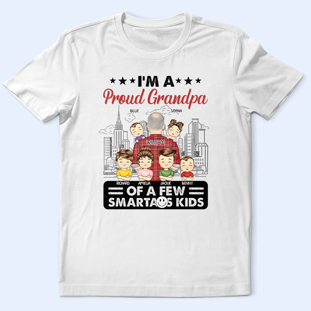 Proud Grandpa Of A Few - Personalized T Shirt