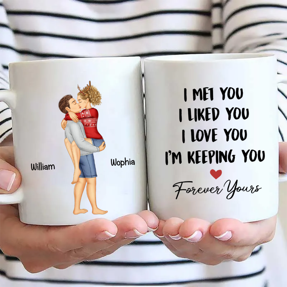 I Met You I Liked You I Love You Keeping You - Birthday, Loving, Anniversary Gift For Spouse, Husband, Wife, Couple - Personalized Mug