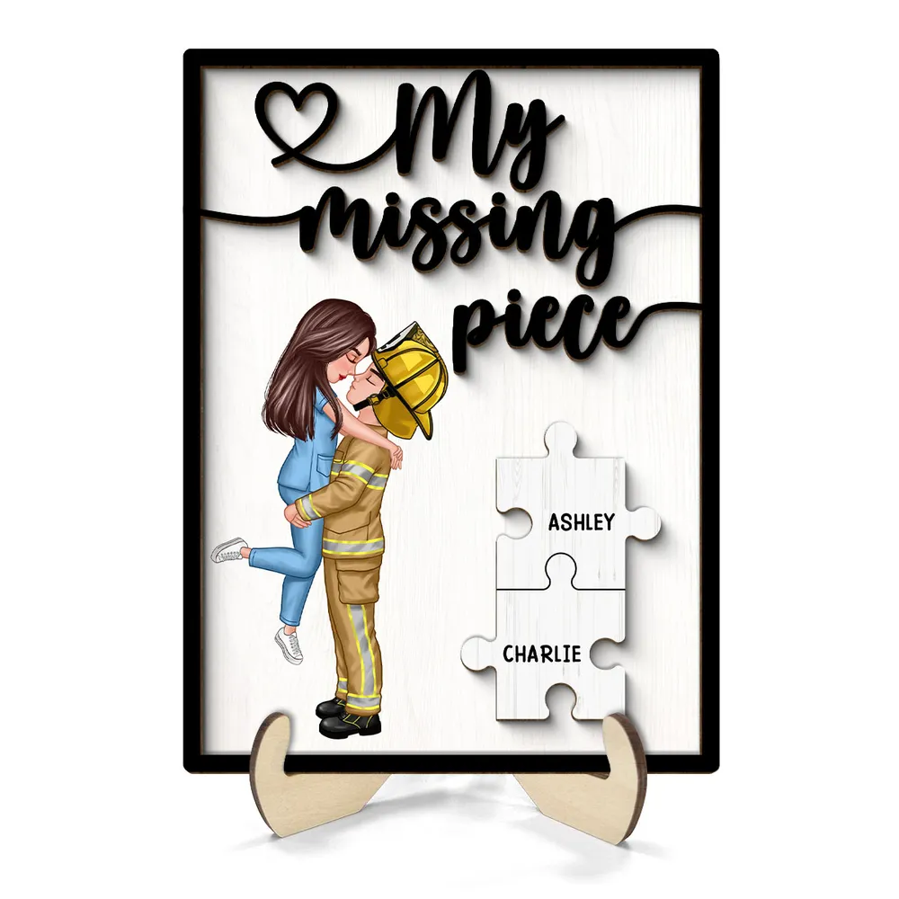 My Missing Piece Gift by Occupation Gift For Her Gift For Him Personalized 2-Layer Wooden Plaque