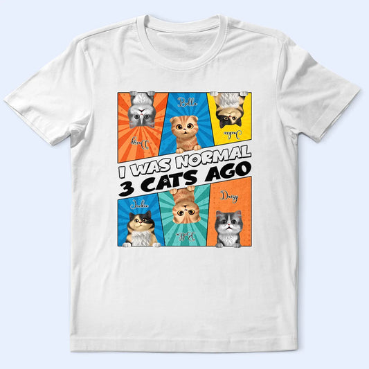 I Was Normal 3 Cats Ago - Personalized T Shirt