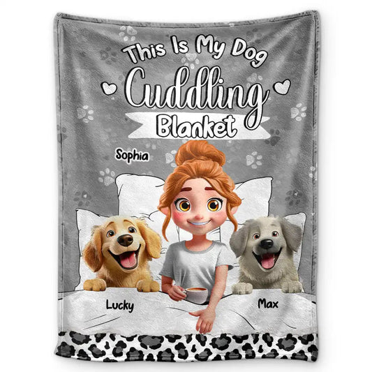 My Dog Cuddling Blanket - Personalized Fleece Blanket