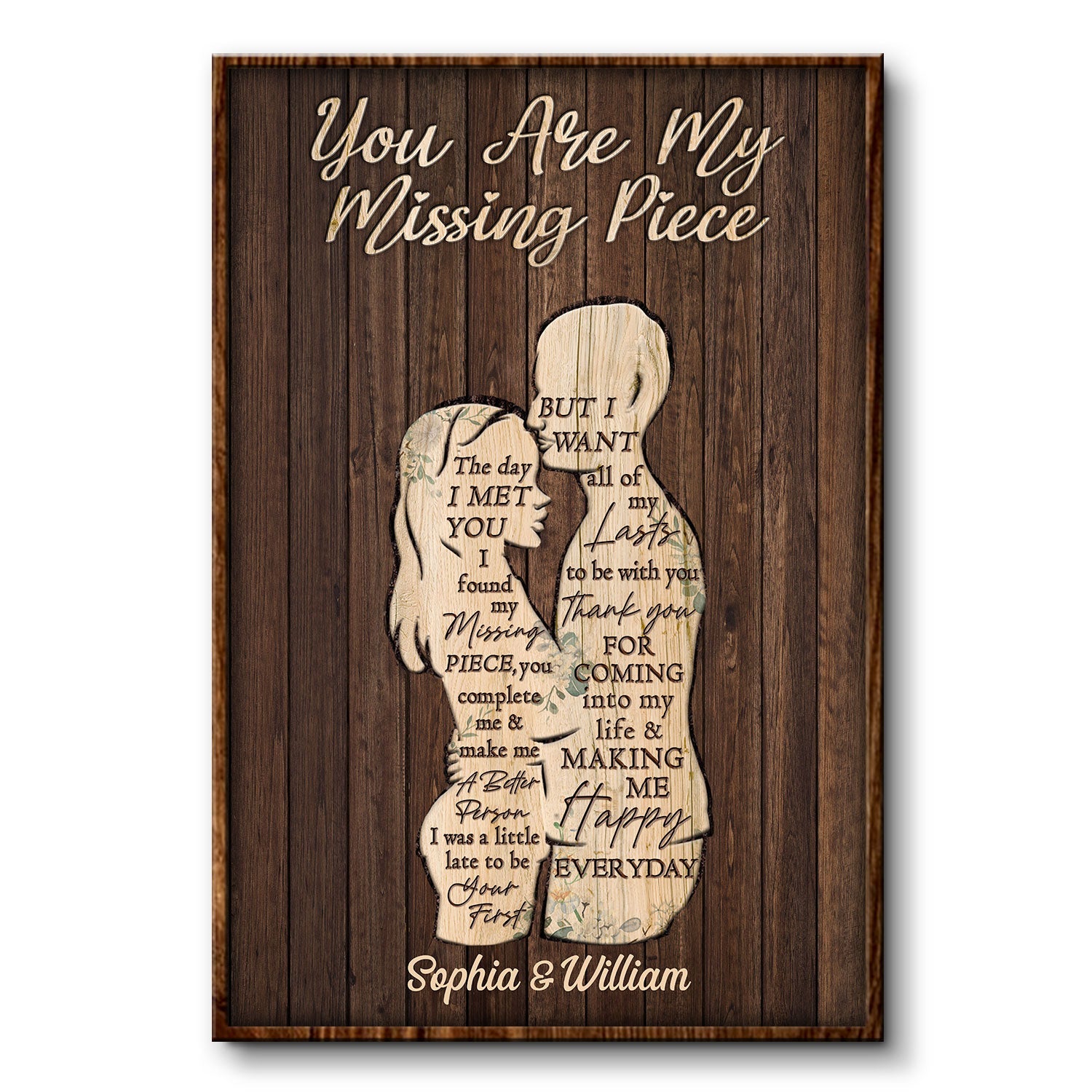 You Are My Missing Piece - Anniversary Gift For Couples - Personalized Poster