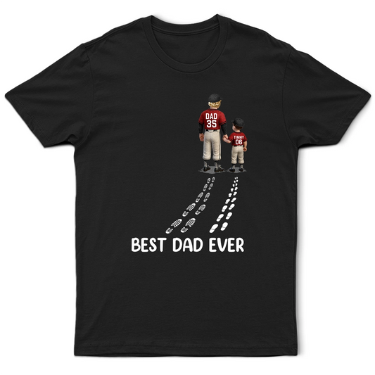 Baseball We Caught The Best Dad Ever - Personalized T Shirt