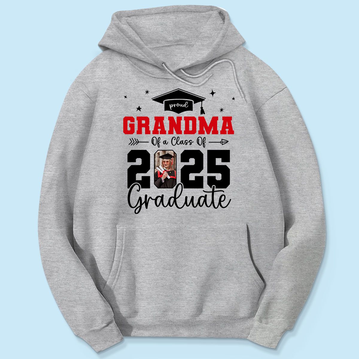 Proud Family Of 2025 Senior Graduation Photo Personalized Shirt