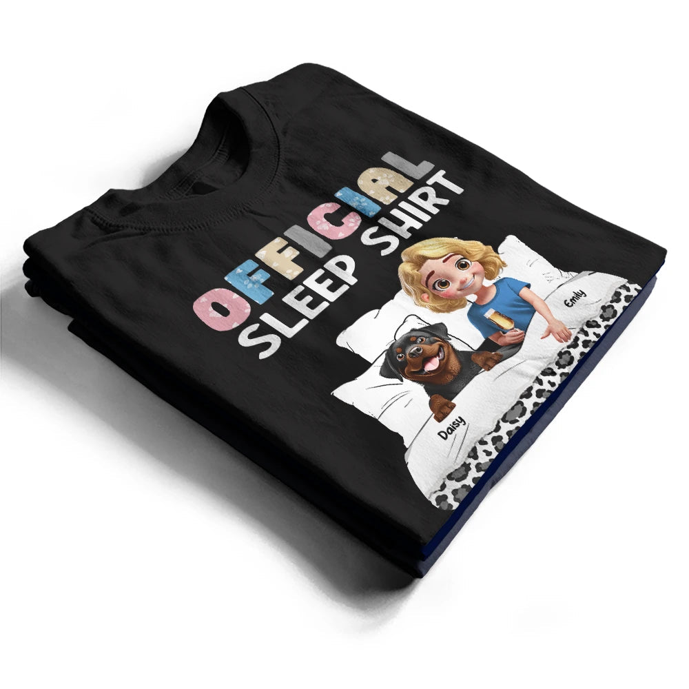 Dog Mom Official Sleep Shirt - Personalized T Shirt