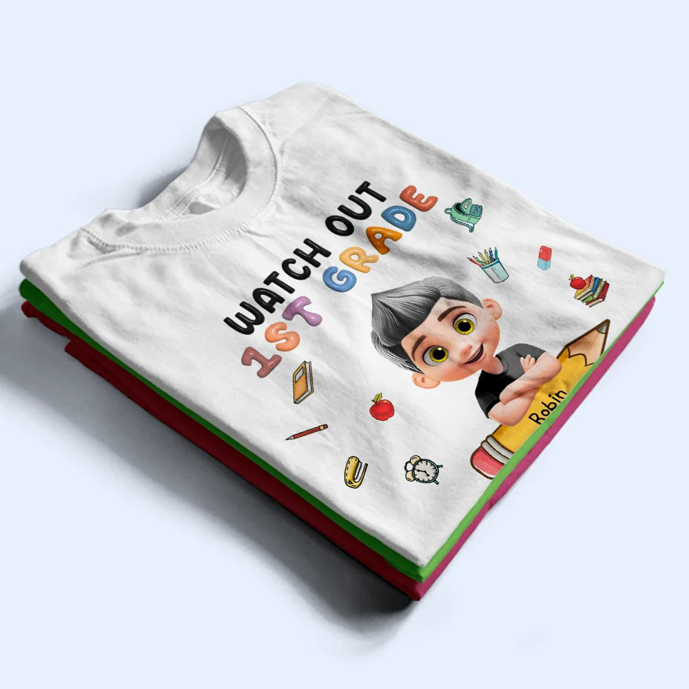 Watch Out Kindergarten Here I Come - Personalized T Shirt