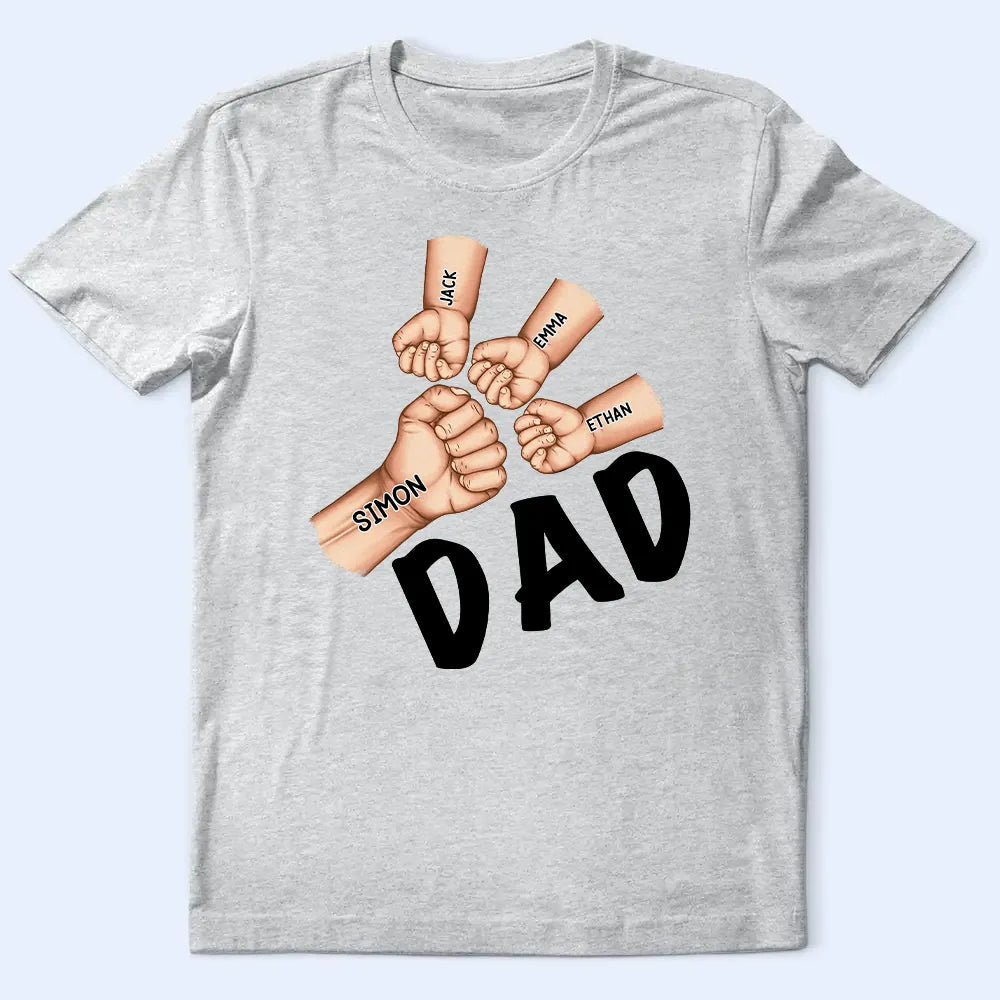 Dad Grandpa Fist Punch - Personalized T Shirt