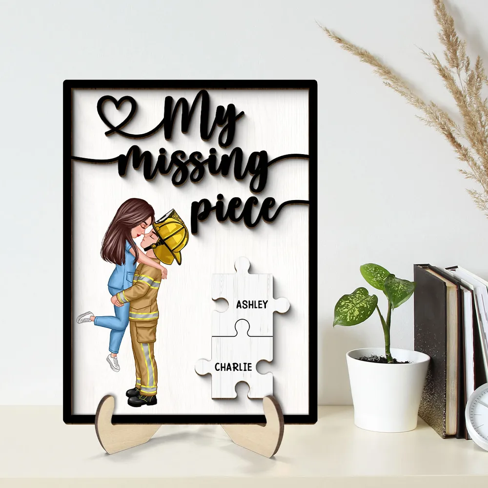 My Missing Piece Gift by Occupation Gift For Her Gift For Him Personalized 2-Layer Wooden Plaque