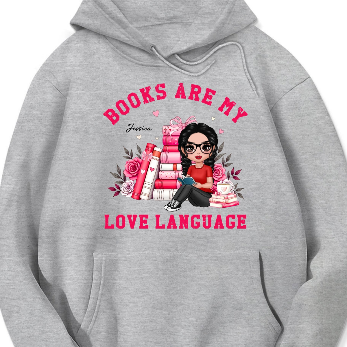 Books Are My Love Language Valentine's Day Gift For Book Lover, Bookworm Personalized Shirt