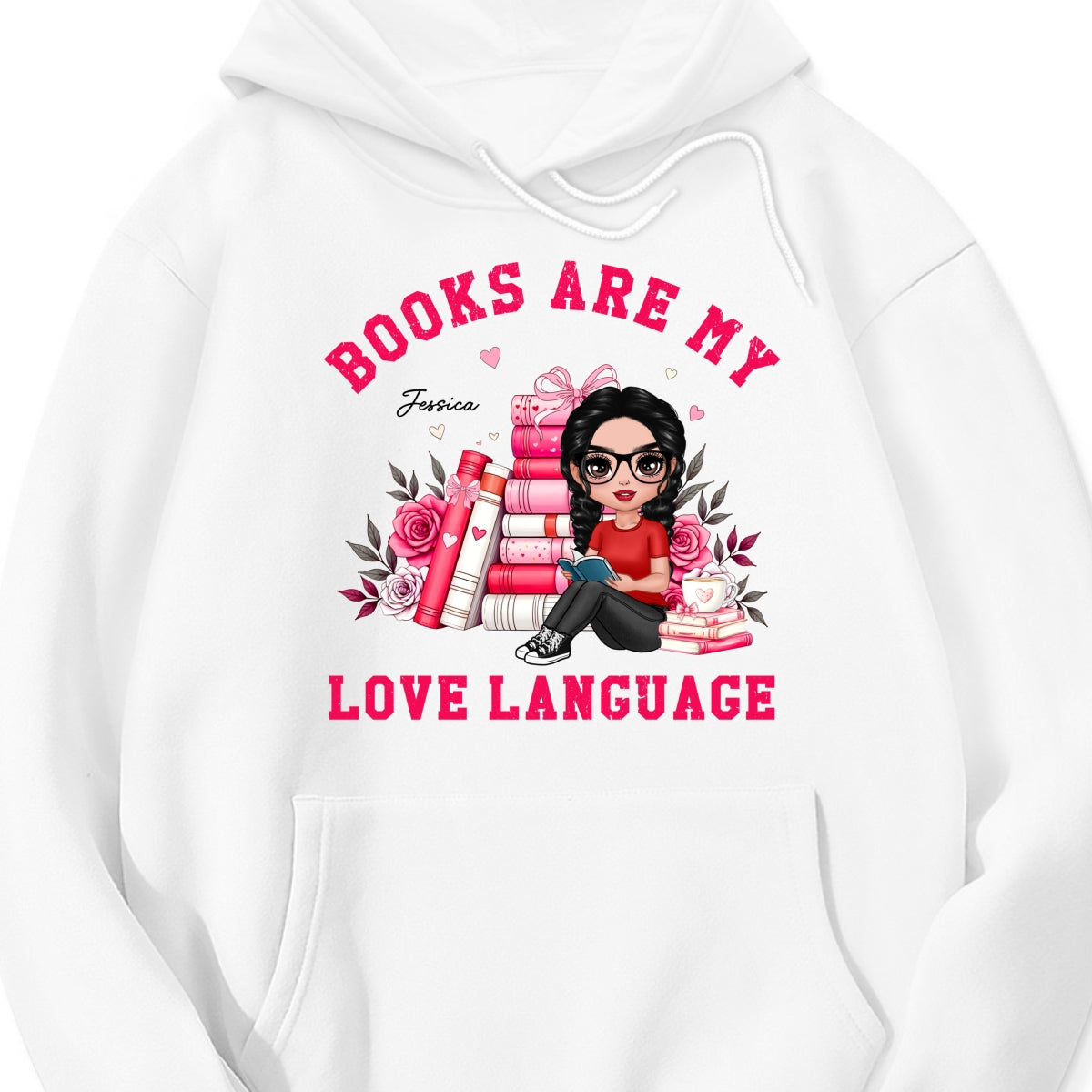Books Are My Love Language Valentine's Day Gift For Book Lover, Bookworm Personalized Shirt
