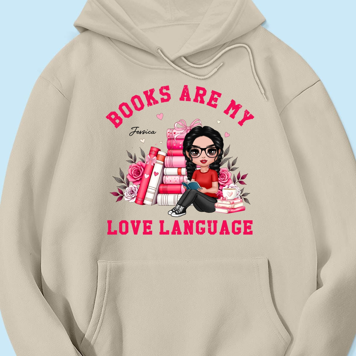 Books Are My Love Language Valentine's Day Gift For Book Lover, Bookworm Personalized Shirt