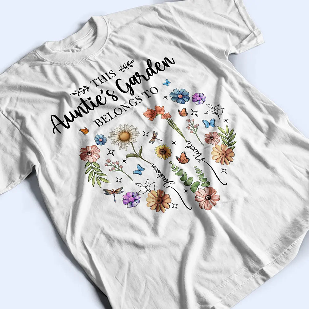 Birth Flower This Grandma's Garden Belongs - Personalized T Shirt