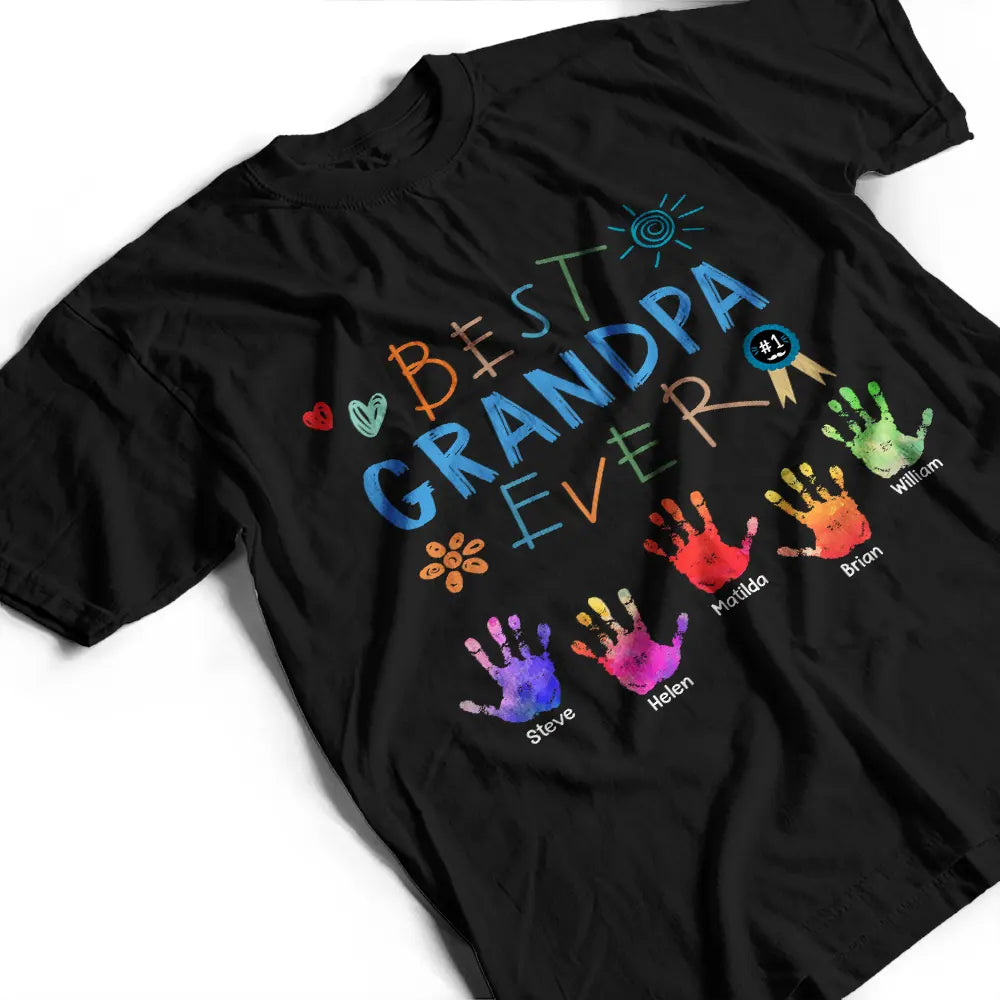 Best Grandpa Ever - Personalized T Shirt